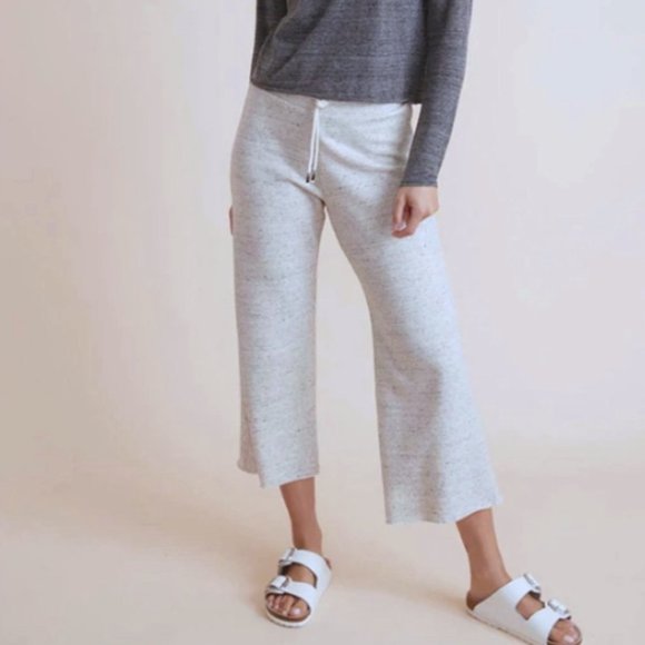 Marine Layer Shiloh Ash Heather Crop Sweatpants - Picture 1 of 5